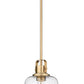 Z-Lite Kinsley 8" 1-Light Heirloom Gold Pendant Light With Clear Seeded Glass Shade