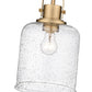 Z-Lite Kinsley 8" 1-Light Heirloom Gold Pendant Light With Clear Seeded Glass Shade