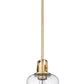 Z-Lite Kinsley 8" 1-Light Heirloom Gold Pendant Light With Clear Seeded Glass Shade