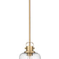 Z-Lite Kinsley 8" 1-Light Heirloom Gold Pendant Light With Clear Seeded Glass Shade