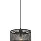 Z-Lite Kipton 11" 1-Light Matte Black Pendant Light With Clear Glass Shade