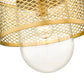 Z-Lite Kipton 11" 1-Light Rubbed Brass Pendant Light With Clear Glass Shade