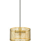 Z-Lite Kipton 11" 1-Light Rubbed Brass Pendant Light With Clear Glass Shade