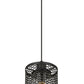Z-Lite Kipton 6" 1-Light Matte Black Mini Pendant Light With Clear Glass Shade