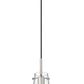 Z-Lite Kira 5" 1-Light Brushed Nickel Steel and Clear Glass Shade Pendant Light
