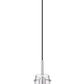 Z-Lite Kira 5" 1-Light Chrome Steel and Clear Glass Shade Pendant Light