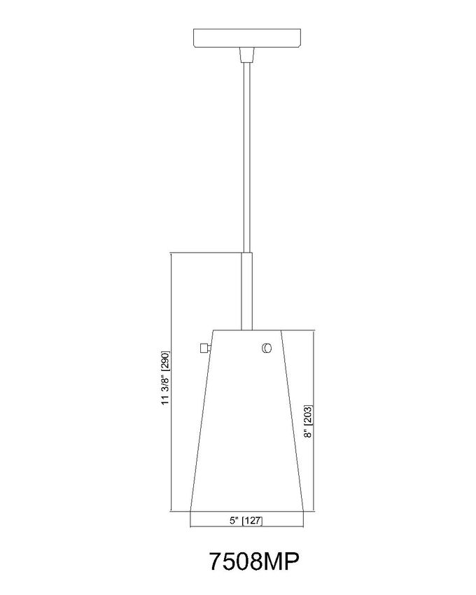 Z-Lite Kira 5" 1-Light Matte Black Steel and Clear Glass Shade Pendant Light
