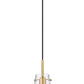 Z-Lite Kira 5" 1-Light Modern Gold Steel and Clear Glass Shade Pendant Light