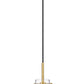 Z-Lite Kira 5" 1-Light Modern Gold Steel and Clear Glass Shade Pendant Light