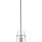 Z-Lite Kira 7" 1-Light Brushed Nickel Steel and Clear Glass Shade Pendant Light