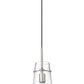 Z-Lite Kira 7" 1-Light Brushed Nickel Steel and Clear Glass Shade Pendant Light