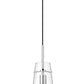 Z-Lite Kira 7" 1-Light Chrome and Clear Glass Shade Pendant Light
