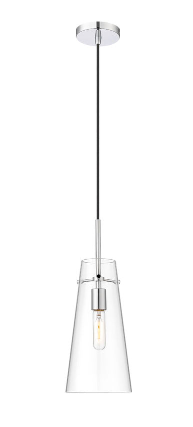 Z-Lite Kira 7" 1-Light Chrome and Clear Glass Shade Pendant Light
