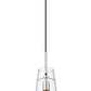 Z-Lite Kira 7" 1-Light Chrome and Clear Glass Shade Pendant Light