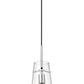 Z-Lite Kira 7" 1-Light Chrome and Clear Glass Shade Pendant Light