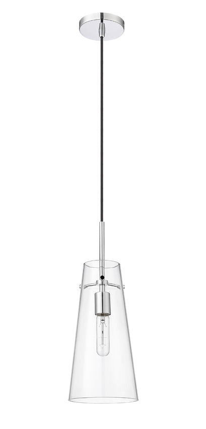 Z-Lite Kira 7" 1-Light Chrome and Clear Glass Shade Pendant Light
