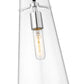 Z-Lite Kira 7" 1-Light Chrome and Clear Glass Shade Pendant Light