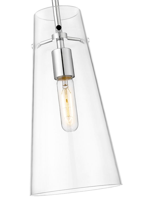 Z-Lite Kira 7" 1-Light Chrome and Clear Glass Shade Pendant Light