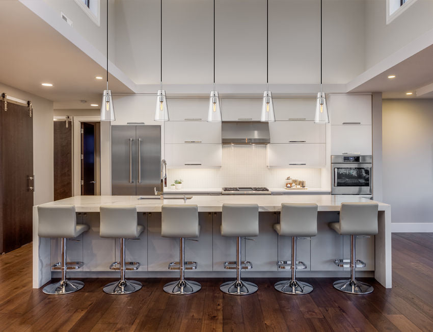 Z-Lite Kira 7" 1-Light Chrome and Clear Glass Shade Pendant Light