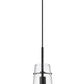 Z-Lite Kira 7" 1-Light Matte Black and Clear Glass Shade Pendant Light