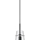 Z-Lite Kira 7" 1-Light Matte Black and Clear Glass Shade Pendant Light