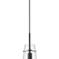 Z-Lite Kira 7" 1-Light Matte Black and Clear Glass Shade Pendant Light
