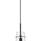 Z-Lite Kira 7" 1-Light Matte Black and Clear Glass Shade Pendant Light