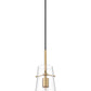 Z-Lite Kira 7" 1-Light Modern Gold and Clear Glass Shade Pendant Light