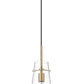 Z-Lite Kira 7" 1-Light Modern Gold and Clear Glass Shade Pendant Light