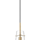 Z-Lite Kira 7" 1-Light Modern Gold and Clear Glass Shade Pendant Light