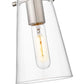 Z-Lite Kira 7508MP-ROD 5" 1-Light Brushed Nickel Steel and Clear Glass Shade Pendant Light