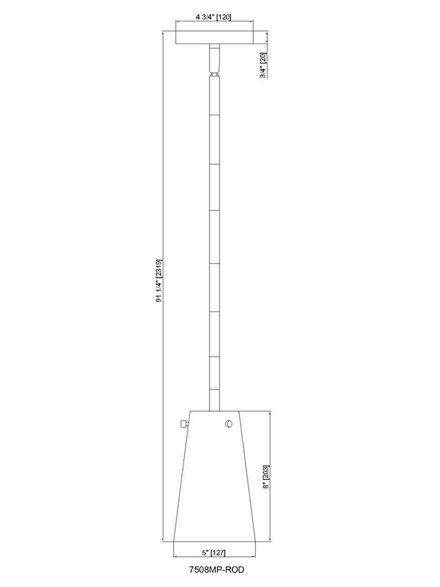 Z-Lite Kira 7508MP-ROD 5" 1-Light Brushed Nickel Steel and Clear Glass Shade Pendant Light