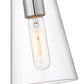 Z-Lite Kira 7508MP-ROD 5" 1-Light Chrome Steel and Clear Glass Shade Pendant Light