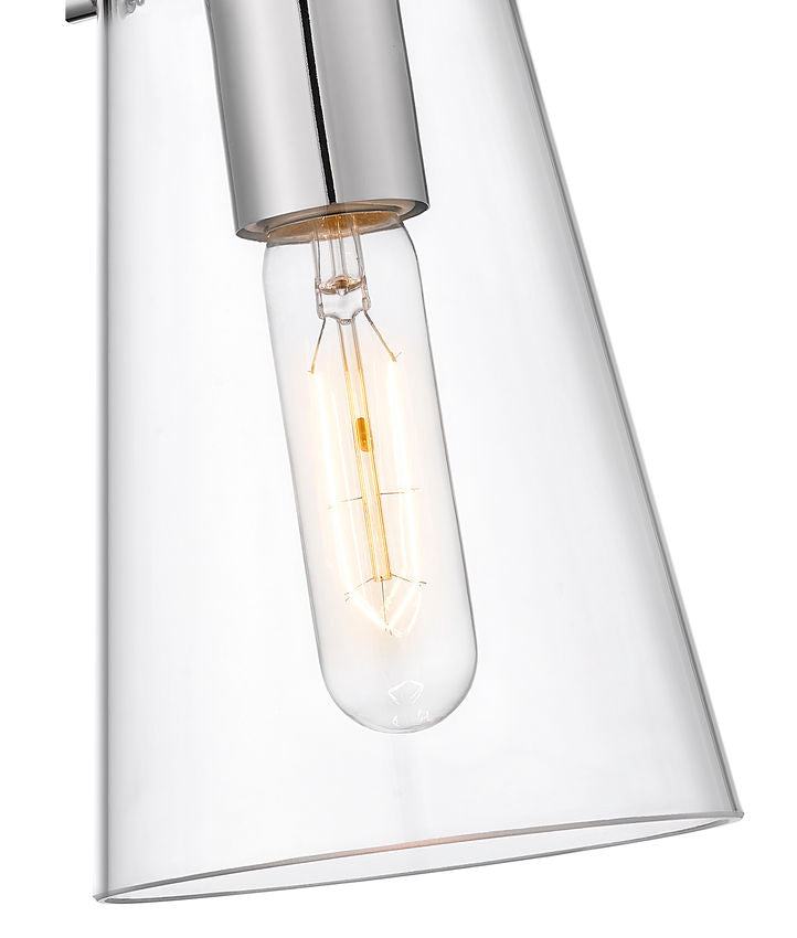 Z-Lite Kira 7508MP-ROD 5" 1-Light Chrome Steel and Clear Glass Shade Pendant Light