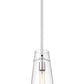 Z-Lite Kira 7508P-ROD 6" 1-Light Chrome Steel and Clear Glass Shade Pendant Light