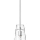 Z-Lite Kira 7508P-ROD 6" 1-Light Chrome Steel and Clear Glass Shade Pendant Light