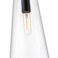 Z-Lite Kira 7508P-ROD 6" 1-Light Matte Black Steel and Clear Glass Shade Pendant Light