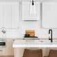 Z-Lite Kira 7508P-ROD 6" 1-Light Matte Black Steel and Clear Glass Shade Pendant Light