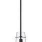 Z-Lite Kira 7508P-ROD 6" 1-Light Matte Black Steel and Clear Glass Shade Pendant Light