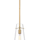 Z-Lite Kira 7508P-ROD 6" 1-Light Modern Gold Steel and Clear Glass Shade Pendant Light