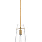 Z-Lite Kira 7508P-ROD 6" 1-Light Modern Gold Steel and Clear Glass Shade Pendant Light
