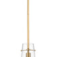 Z-Lite Kira 7508P-ROD 6" 1-Light Modern Gold Steel and Clear Glass Shade Pendant Light