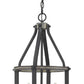 Z-Lite Kirkland 12" 3-Light Ashen Barnboard Steel Pendant Light