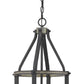 Z-Lite Kirkland 12" 3-Light Ashen Barnboard Steel Pendant Light