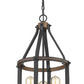 Z-Lite Kirkland 12" 3-Light Rustic Mahogany Steel Pendant Light