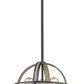 Z-Lite Kirkland 14" 3-Light Ashen Barnboard Steel Pendant Light
