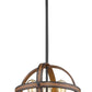Z-Lite Kirkland 14" 3-Light Rustic Mahogany Steel Pendant Light