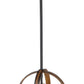 Z-Lite Kirkland 14" 3-Light Rustic Mahogany Steel Pendant Light