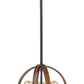 Z-Lite Kirkland 14" 3-Light Rustic Mahogany Steel Pendant Light