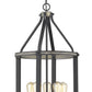 Z-Lite Kirkland 16" 5-Light Ashen Barnboard Steel Pendant Light